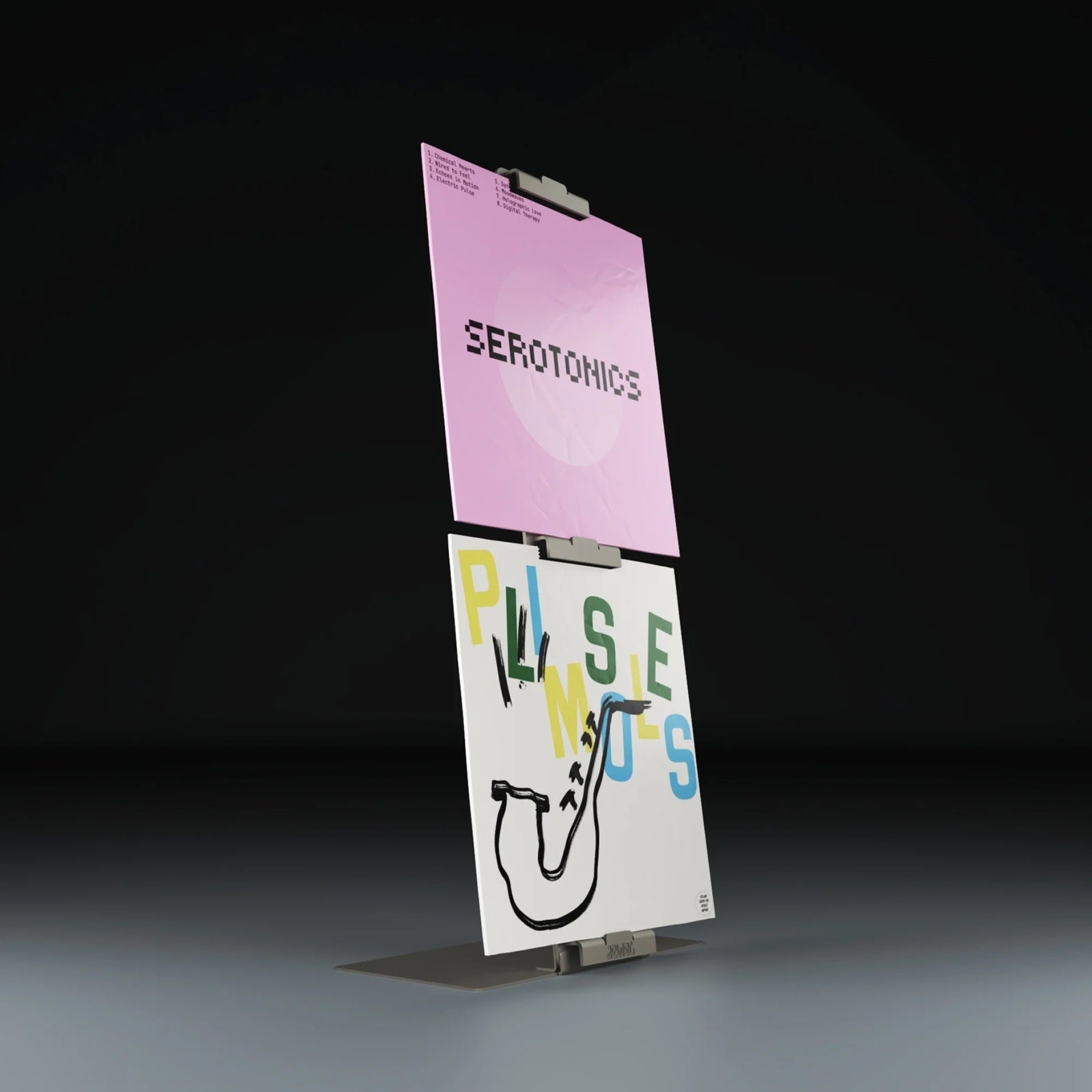 Platenhouder incl. voet - Display LP-02
