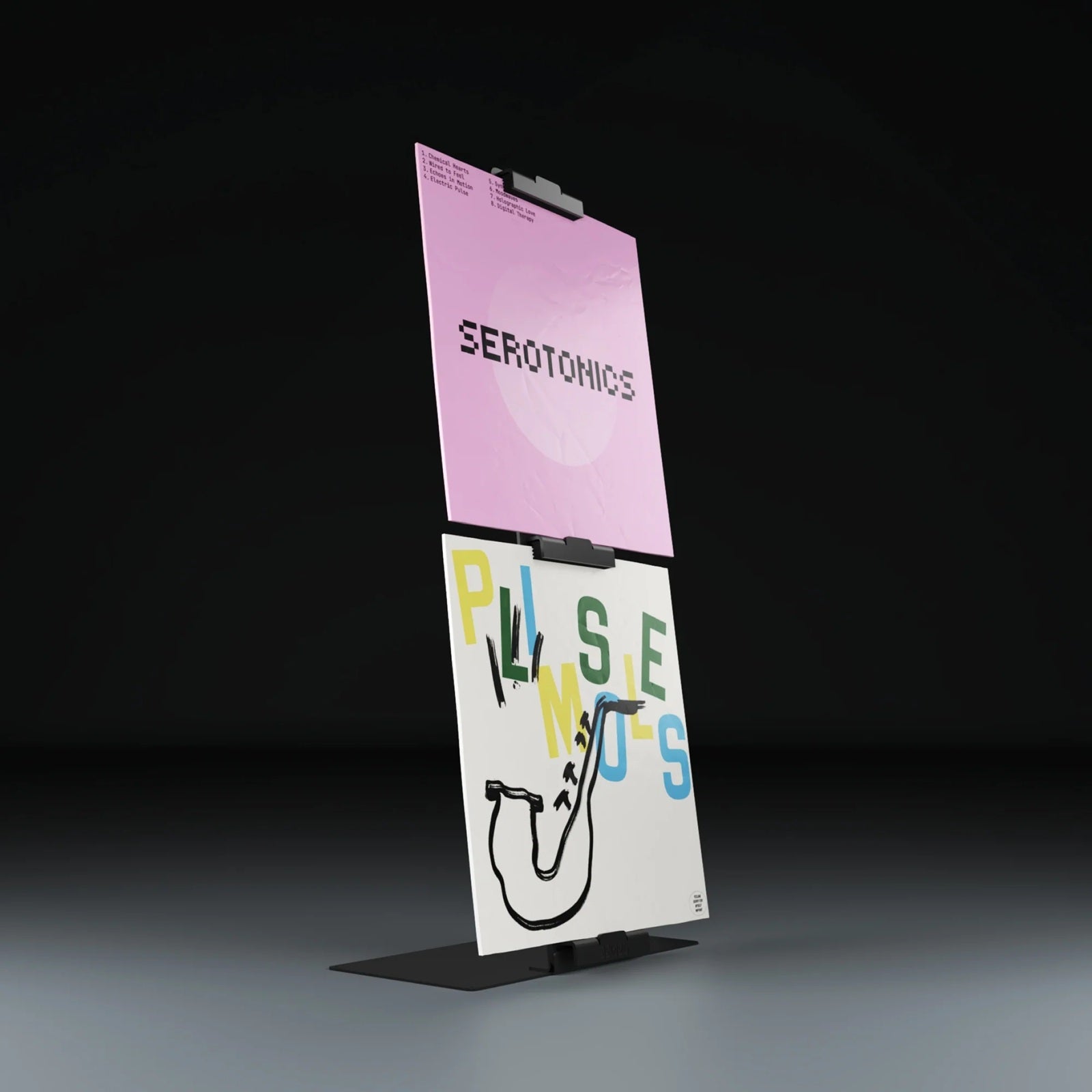 Platenhouder incl. voet - Display LP-02