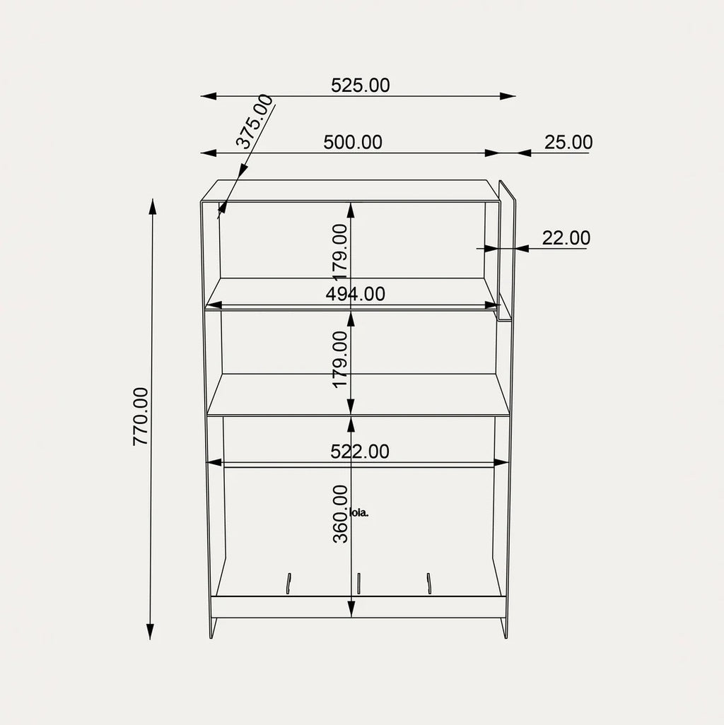 LOIA La Console Acier - Platenkast