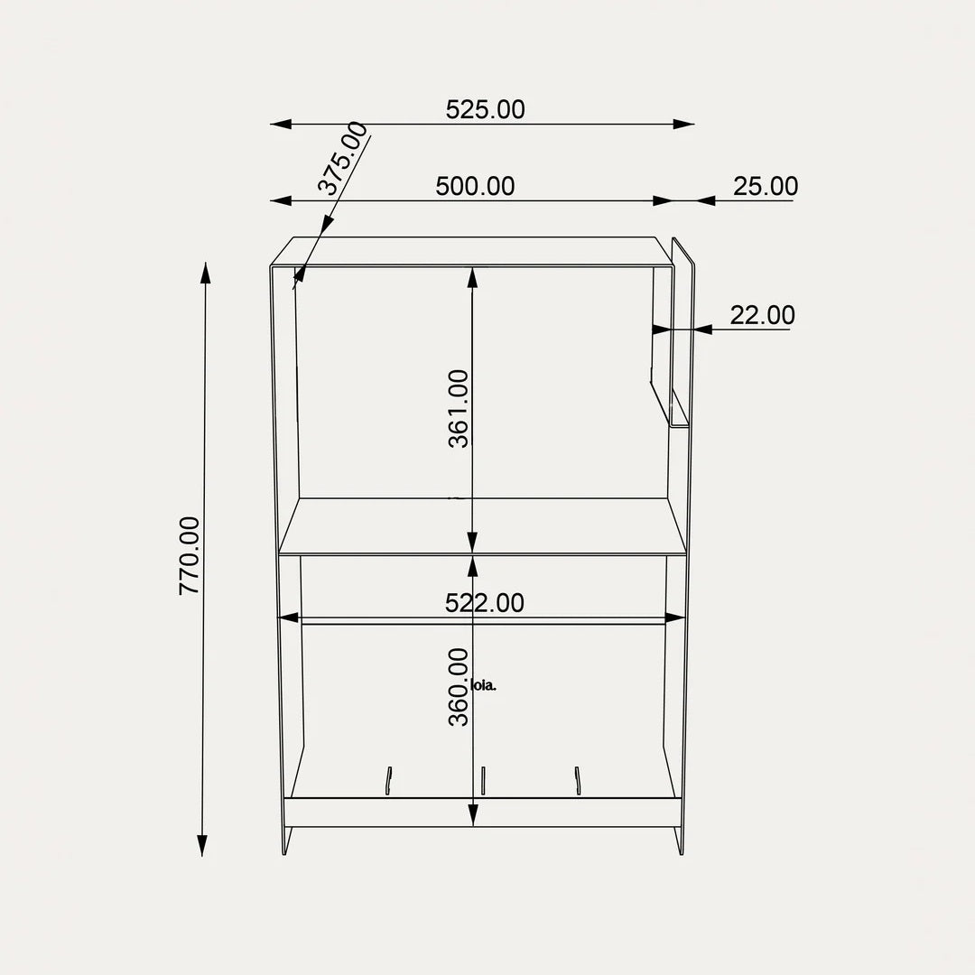 LOIA La Console Acier II - Platenkast