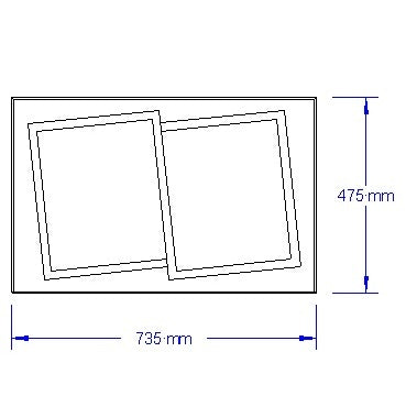 Sinfonic Audio platen wandrek – 2 vakken