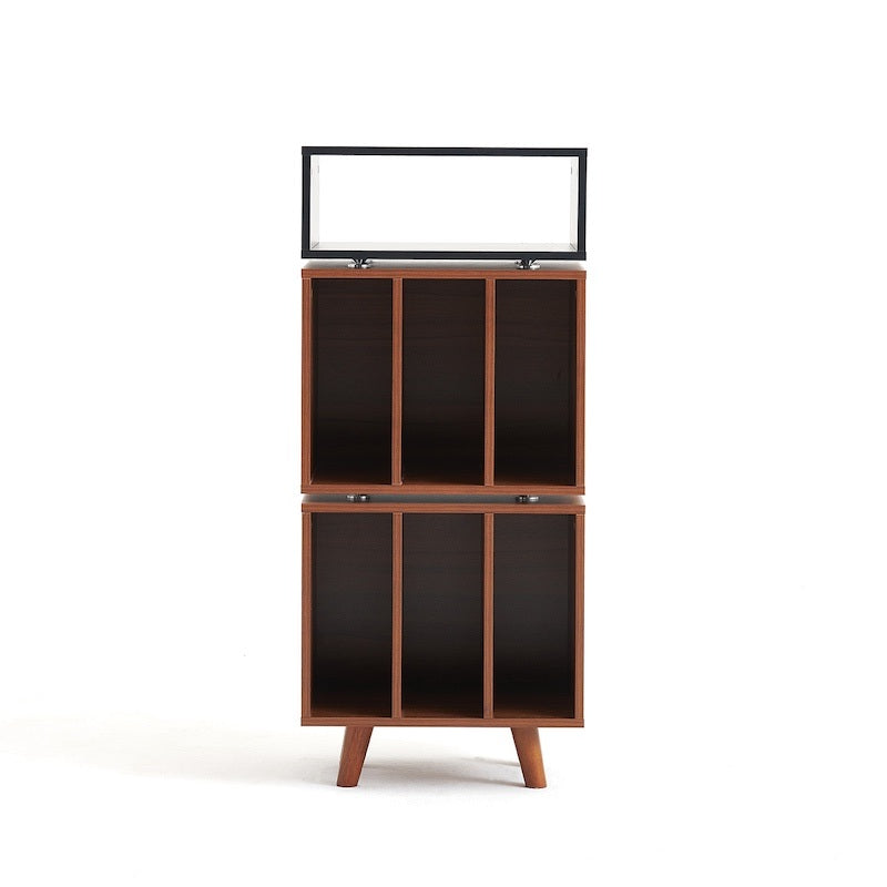 NorStone Stockholm 1100 met twee niveaus voor het overzichtelijk opbergen van vinylplaten.
