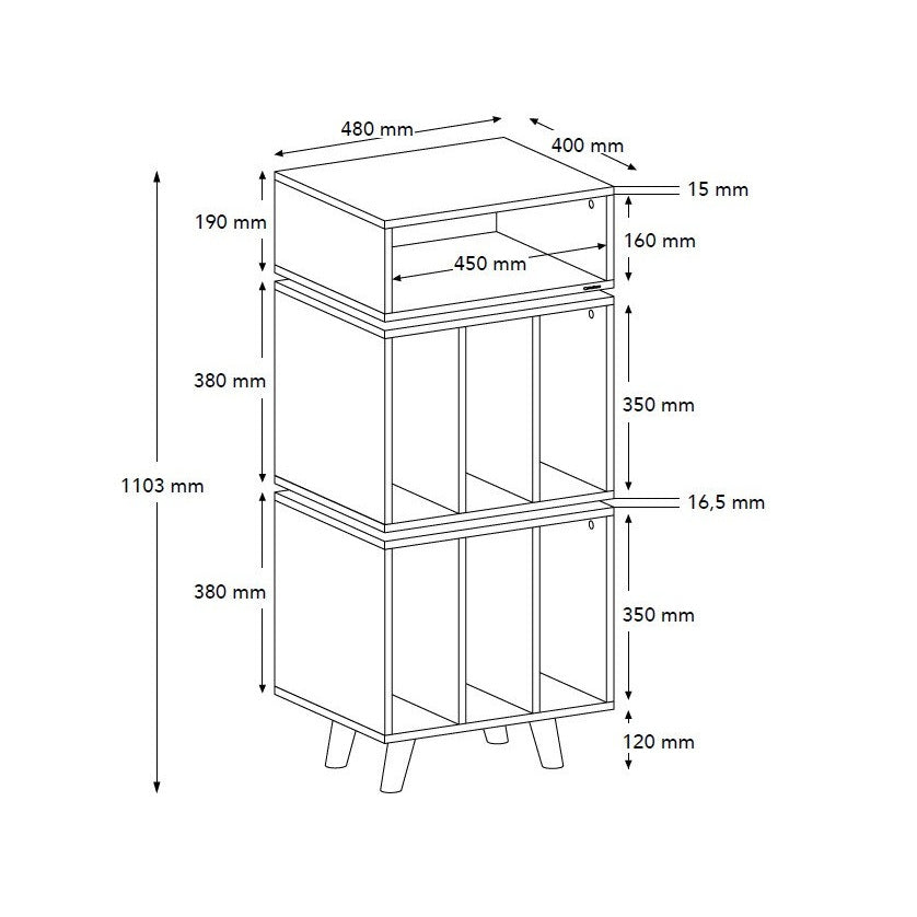 NorStone Stockholm 1100 - Hoge platenkast